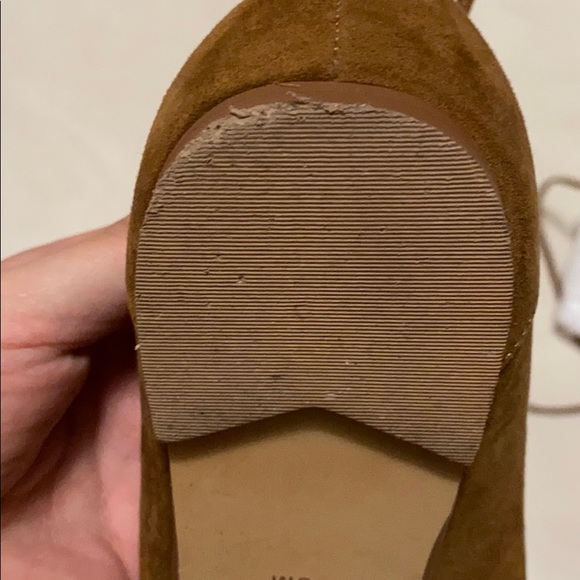 Halogen’s Brown suede lace up flats - Picture 6 of 7